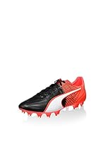 Puma Zapatillas de fútbol Evospeed 3.5 Lth Fg (Negro / Rojo / Blanco)