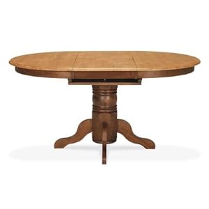 Madison Park Pedestal Dining Table With Butterfly Leaf Extension In Cinnamon/espresso
