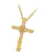 Jewelry : Pretty Yellow-gold Black Hills Gold 4 leaf Cross Pendant