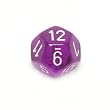 Chessex Translucent 16mm Purple and white d12