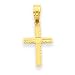 Solid 14k Gold Mini Cross Heart Pendant