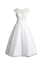 A-line 2015 Lace Crystal Belted Crystals Cap Sleeves Organza/Satin/Taffeta/Tulle  Dress