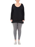 Girotondo Camiseta Manga Larga (Negro)