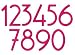 8 Contemporary Adhesive House Number 3 - Hot Pink Powdercoat