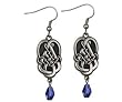 Celtic Tear Drop Earrings - Pewter- 1.25'' Height