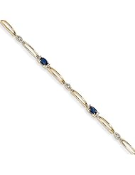 14k Diamond And Sapphire Bracelet