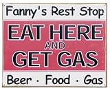 Fanny's Rest Stop Metal Sign