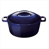 KitchenAid 4-1/2-Quart Cast-Iron Round Casserole, Blue