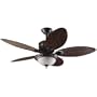 HUNTER 23413 54" The West Indies Ceiling Fan Weathered Bronze w/ Light & 5 Antique Wicker Blades