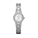 Fossil Women's AM4192 Stainless Steel Bracelet White Glitz Analog Dial Watch