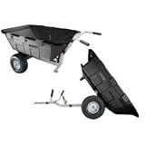 Yard Cart Heavy Duty Wheelbarrow & Lawn Tractor Trailer