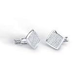 1.00CT Diamond Cuff Linksset in 8.2GR of 14K White Gold