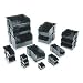 Quantum QUS210 Plastic Storage Stacking Ultra Bin, 5-Inch by 4-Inch by 3-Inch, Black Conductive, Case of 24