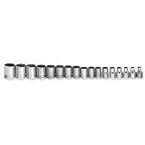 WILLIAMS 3/8" DR STD SOCKET SET 12-PT 17 PCS (MSB-17RC) 3/8"ドライブ ソケットセット 12角 17個 JHWMSB-17RC