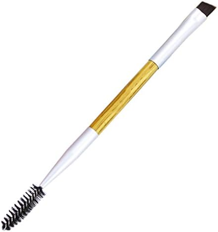 Cool7 1PCS Eyebrow Brush +Double Ended Angled Bamboo Handle Make Up Tools