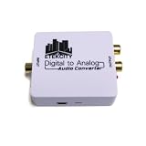 Etekcity Optical SPDIF Toslink Coaxial Digital to RCA L/R Analog Audio Converter 192kHz/24bit DAC with 3.5mm Jack Supports Simultaneous Headphone with Speaker Outputs