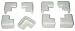 Kidkusion Toddler Corner Kushions Off White - 4 Pack