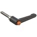 Die Cast Zinc Metric Adjustable Handle with Orange Push Button, S/S Threaded Stud