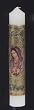 First Communion Candle - 10in. - Our Lady of Guadalupe - Gold Tone