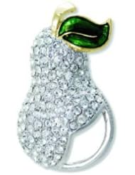 Annaleece Pear Brooch Made with Swarovski Elements