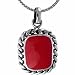 Sterling Silver Vintage Red Coral Pendant