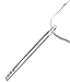 White Ice - Sterling Silver Bar with 3 Diamonds Pendant and 18 Necklace