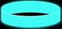 Blue Glow in the Dark (glows green) Silicone Wristband / Bracelet (plain with no text)