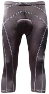 MMJ Men's 3D Padded Coolmax Bike Cropped Pants Black Colors Size L