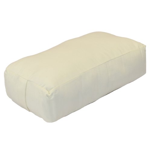 YogaDirect Supportive Rectangular Cotton Yoga Bolster, White On Sale