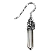 Clear Quartz Crystal Point Sterling Silver Earrings
