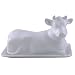 Kitchen Supply 8038 White Porcelain Butter Dish, Cow Shape
