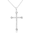 1/3ctw Round Brilliant Diamond Cross Pendant in 14k White Gold (GH/I1)