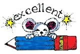 CENTER ENTERPRISES STAMP EXCELLENT! MOUSE & PENCIL