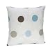 Blue and Brown Mod Polka Dots Throw Decorative Pillow