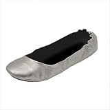 CitySlips in Black Color: Silver, Size: Medium (7 - 8)