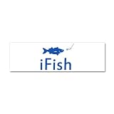 21 x 7 Wall Vinyl Sticker iFish Fishing Fisherman