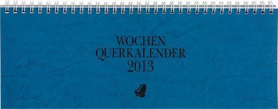 Glocken Querkalender 29,7x10,5 cm 1 Woche/2 Seiten blau Kalendarium 2013