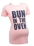 Bun in the oven Short Sleeve Pink - Funky Maternity T-shirt/Top