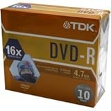 TDK - DVD-R - 4.7 GB ( 120min ) 16x - slim jewel case - storage media