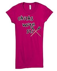 Chicks with Stix Juniors Slim Fitting T-Shirt