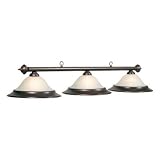 RAM Gameroom Products PR260 MB/ST 3-Light Billiard Light - 60W in. Color - Oil Rubbed Bronze
