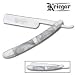 dogs32 - Kriegar Folding Straight Razor Pearl with Fantasy Scroll