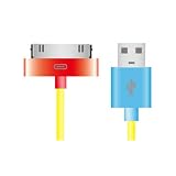 AppleZone Cafe PEA-IPCABLE-YW iPhone Cable - Yellow/Blue/Red