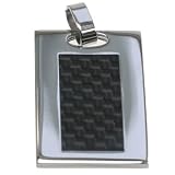 316L Stainless Steel Pendant Stainless Steel Pendant with combination of shiny polish and carbon...