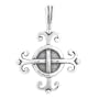 Cross Shaped Celtic Knot with WISDOM Inscription Pendant in Sterling Silver for Men or Women, #8211
