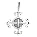 Cross Shaped Celtic Knot with WISDOM Inscription Pendant in Sterling Silver for Men or Women, #8211