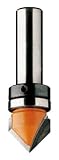 CMT 815.127.11B 90 Degree V-Grooving Router Bit 1/4-Inch Shank, 1/2-Inch Cutting Diameter, 1/2-Inch Cutting Length With Bearing