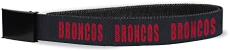 YANHU Men's Santa Clara Broncos Logo Web Waist Belt Military Style