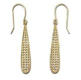 14kt Yellow Gold Mesh Teardrop Earrings