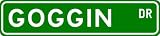 GOGGIN Street Sign ~ Personalized Family Lastname Sign ~ Gameroom, Basement, Garage Sign **